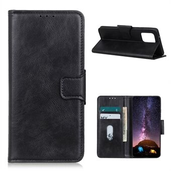 Crazy Horse PU læder tegnebog Stand beskyttelsescover til Samsung Galaxy A02s (EU version)