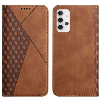 Geometrisk mønster Skin-touch Feel Stand Wallet Cover Magnetisk læder telefoncover til Samsung Galaxy A32 4G (EU-version)