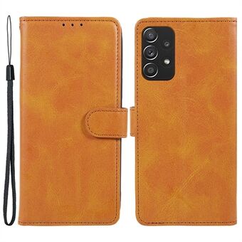 Til Samsung Galaxy A32 4G (EU-version) Stand Wallet Lædercover Calf Texture Phone Case