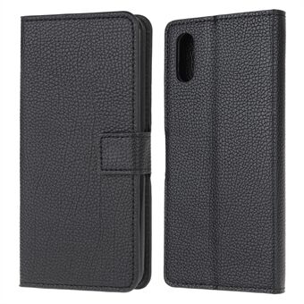 Litchi Texture Wallet Stand Læder Shell Cover til Samsung Galaxy Xcover 5
