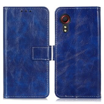 Vintage Crazy Horse Texture tegnebogsstativ Stand til Samsung Galaxy Xcover 5/Xcover 5s