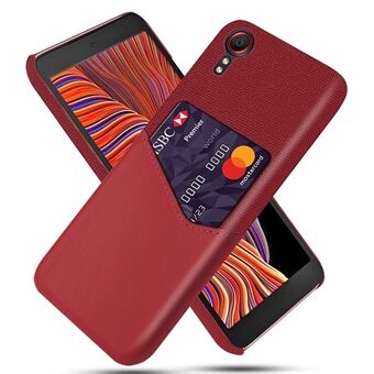 KSQ velbeskyttet klud + læder + pc-telefontaske med kortslotdesign til Samsung Galaxy Xcover 5