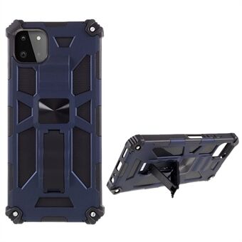 Panser Drop-proof PC TPU Kickstand Design Telefon Case Cover med magnetisk metalplade til Samsung Galaxy A22 5G (EU-version)