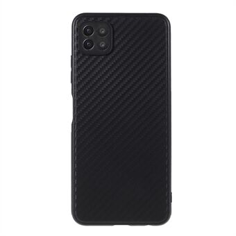 Carbon Fiber Texture TPU Bagcover til Samsung Galaxy A22 5G (EU-version)