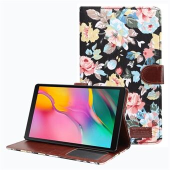 Magnetisk PU-læder Blomsterstof Skindpung Blødt gummi Folio Stand Cover til Samsung Galaxy Tab A7 Lite 8,7-tommer SM-T220 (Wi-Fi)
