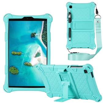 Kickstand Design PC + Silikone Beskyttende Tablet Cover-etui med snor til Samsung Galaxy Tab A7 Lite 8,7"