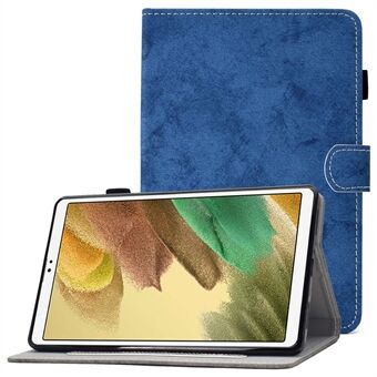 Til Samsung Galaxy Tab A7 Lite 8,7" (T220 / T225) Cloth Texture Tablet Case Ensfarvet syning PU Læder Folio Stand Magnetisk Cover med kortholder