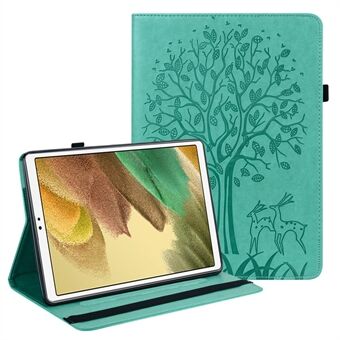 Til Samsung Galaxy Tab A7 Lite 8,7-tommer Tablet Læder Taske Stand Kortholder Tree Deer Imprinted Tablet Cover