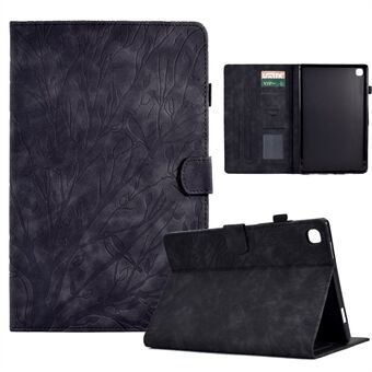 Til Samsung Galaxy Tab A7 Lite 8,7-tommer T225 T220 Stand Tablet-etui Præget trælæderkortholder-cover