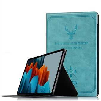 Deer Pattern PU Læder PC Stand Tablet Shell Case Cover til Samsung Galaxy Tab S7 Plus 12,4 tommer/Tab S7 FE/Tab S8+