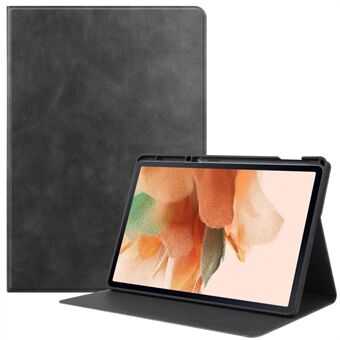 Scratch etui til Samsung Galaxy Tab S7 FE SM-T730/SM- Stand Faldsikkert, beskyttende PU-læder tabletcover med blyantholder