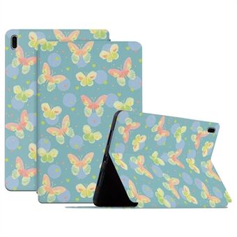 Til Samsung Galaxy Tab S7 FE / Tab S7 Plus / Tab S8+ Stødsikker etui Butterfly-trykt PU-læder tabletcover Beskyttende Stand -etui med autovågning/søvn