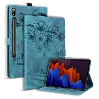 Kortpladser Tablet-etui til Samsung Galaxy Tab S8+ / S7 FE / S7+ T970 T976B PU- Stand tabletcover