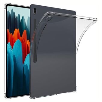 ForSamsung Galaxy Tab S7+ / S7 FE / S8+ TPU tablettaske Forstærkede hjørner Gennemsigtigt tabletcover