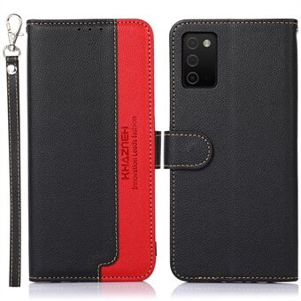 KHAZNEH RFID Tyverisikrings-svepfunktion Lædertelefontaske til Samsung Galaxy A03s (166,5 x 75,98 x 9,14 mm) Litchi-skindcover
