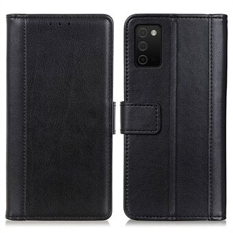 Leather Phone Stand Full-Protection Wallet Design Cover Case for Samsung Galaxy A03s (166.5 x 75.98 x 9.14mm) - Black
