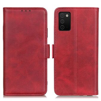 Magnetic Double Clasp Leather Protector Wallet Case for Samsung Galaxy A03s (166.5 x 75.98 x 9.14mm)