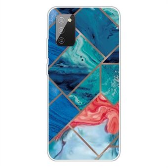 Marble Pattern Design Slim Fit Flexible Soft TPU Full-Body Protective Cover Case for Samsung Galaxy A03s (166.5 x 75.98 x 9.14mm)