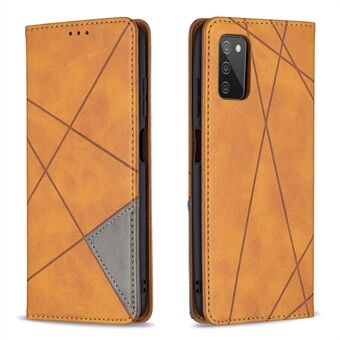 Geometrisk mønster Stand læderkortholder etui til Samsung Galaxy A03s (166,5 x 75,98 x 9,14 mm) cover