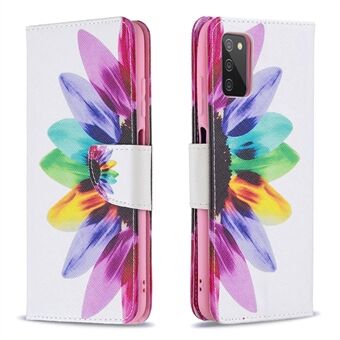Stand Book Design Pattern Printing Premium PU Leather Flip Folio Cover for Samsung Galaxy A03s (166.5 x 75.98 x 9.14mm)