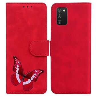 Magnetic Clasp Big Butterfly Pattern Printing Skin-touch PU Leather Phone Cover Shell with Stand Wallet for Samsung Galaxy A03s (166.5 x 75.98 x 9.14mm)