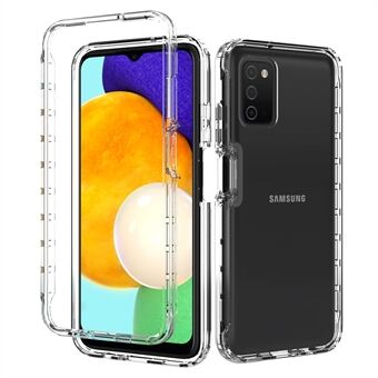 Aftageligt 2-i-1 Design Gradient Color Case Anti-ridse Side Anti-slip Clear TPU + PC-telefoncover til Samsung Galaxy A03s (166,5 x 75,98 x 9,14 mm)