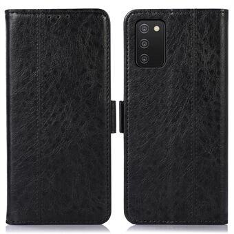 For Samsung Galaxy A03s (166.5 x 75.98 x 9.14mm) Crazy Horse Texture Full Body Protection Stand Wallet Design Phone Case PU Leather + TPU Side Magnetic Clasps Protective Cover