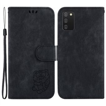 Til Samsung Galaxy A03s (166,5 x 75,98 x 9,14 mm) Cute Tiger Imprint Phone Case Læder Wallet Stand Cover