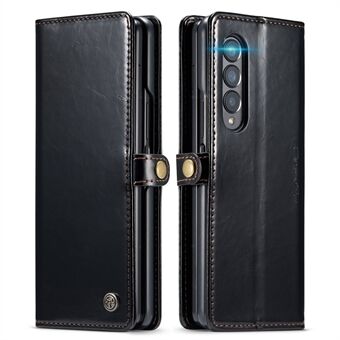 CASEME 003 Series voksagtig tekstur Magnetisk lukning Pung Læder Telefon Stand Cover Cover til Samsung Galaxy Z Fold3 5G