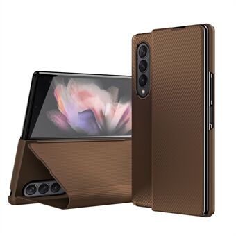 Kevlar Texture Anti-Fingerprint Magnetic Absorption PU Læder + PC-telefoncover til Samsung Galaxy Z Fold3 5G