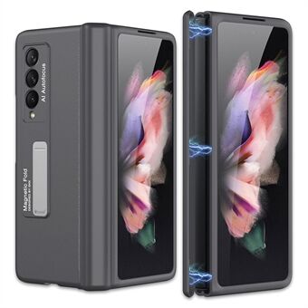 GKK Magnetisk Foldehængsel Altomfattende Hard PC Telefon Case Kickstand Beskyttende Cover til Samsung Galaxy Z Fold3 5G