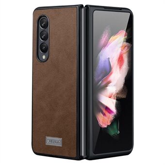 SULADA Crazy Horse Tekstur Allround Beskyttelse PU Læder Coating PC Telefon Case Cover til Samsung W22 5G/Galaxy Z Fold3 5G