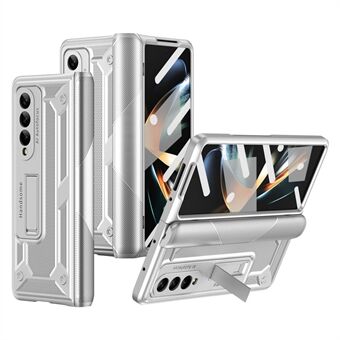Til Samsung Galaxy Z Fold3 5G Hard PC Folding Telefon Case Kickstand Magnetisk hængselcover med hærdet glas skærmfilm
