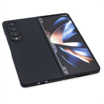 Til Samsung Galaxy Z Fold3 5G Aramid Fiber Back Case 600D Fine Lines Carbon Fiber Texture Telefoncover