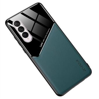 Mobiltelefon taske til Samsung Galaxy Z Fold3 5G PU læderbelagt TPU+PC-cover med bilmonteret metalplade