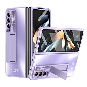 Til Samsung Galaxy Z Fold3 5G Hard PC Bagcover AG Matt Kickstand telefoncover med frontskærmbeskytter