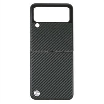 X-LEVEL Perfect Fit Flip Design Carbon Fiber PU læderbelagt pc-cover til Samsung Galaxy Z Flip3 5G