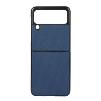Til Samsung Galaxy Z Flip3 5G Carbon Fiber Texture Design Læder Hybrid Slim Phone Cover Mobiletui