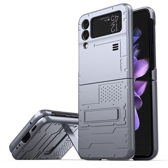 GKK Ridsefast hårdt pc-telefoncover med indbygget magnetisk aluminiumslegering støtteben til Samsung Galaxy Z Flip3 5G