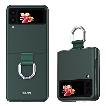 Skin-Touch Anti-Fingerprint Anti-Drop Ring Kickstand Design Telefon Case Cover til Samsung Galaxy Z Flip3 5G