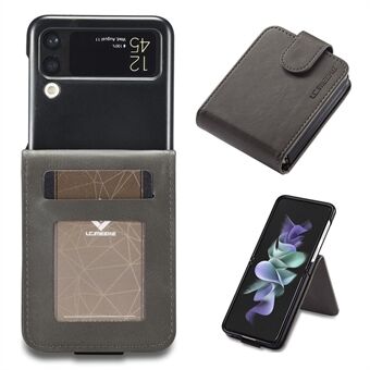 LC.IMEEKE Understøttende Stand Card Slot Design Telefoncover PU Læder Folding Telefon Taske til Samsung Galaxy Z Flip3 5G