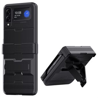 Til Samsung Galaxy Z Flip3 5G Hængsel Design Gummifinish Hard PC Telefon Case Vippet Telefon Cover med Kickstand