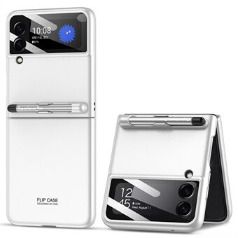 GKK til Samsung Galaxy Z Flip3 5G Ultra Slim Hard PC Foldetelefonetui med hærdet glas kameralinsefilm