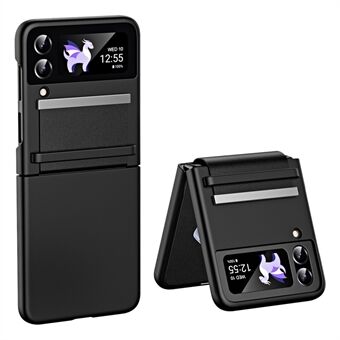 Til Samsung Galaxy Z Flip3 5G Skin-touch Anti-ridse PU-læderbelagt pc-cover Udtrækkeligt hængsel Foldetelefoncover
