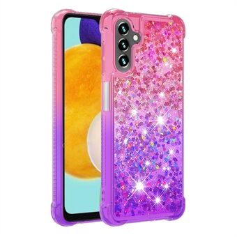 Glitter Quicksand Effect Gradient Color Blød TPU Clear Cute Phone Case til Samsung Galaxy A13 5G / A04s 4G (164,7 x 76,7 x 9,1 mm)