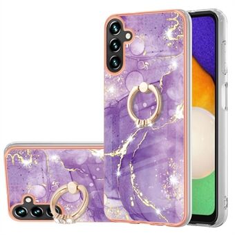Til Samsung Galaxy A13 5G / A04s 4G (164,7 x 76,7 x 9,1 mm) Kickstand Design Anti-ridse Drop-sikker galvanisering Fleksibelt TPU-cover IML IMD Marble Pattern Phone Shell