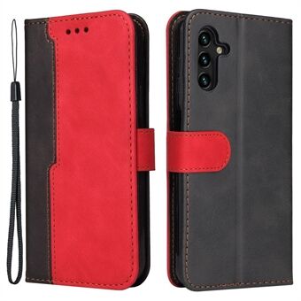 Til Samsung Galaxy A13 5G / A04s 4G (164,7 x 76,7 x 9,1 mm) Bi-farve splejsning Business Style Anti-fall læder telefontaske Stand Pung Cover