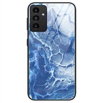 Til Samsung Galaxy A13 5G marmormønster hærdet glas + pc + TPU-etui Anti-drop beskyttelse telefoncover