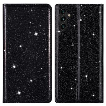 Til Samsung Galaxy A13 5G Sparkle Glitter PU Læder Flip Case Auto Magnetisk lukket Stand Kortholder Slankt telefoncover