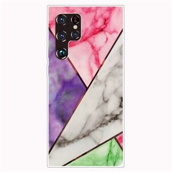 Marble Series Style B Marmormønster Anti-ridse TPU beskyttende telefoncover til Samsung Galaxy S22 Ultra 5G